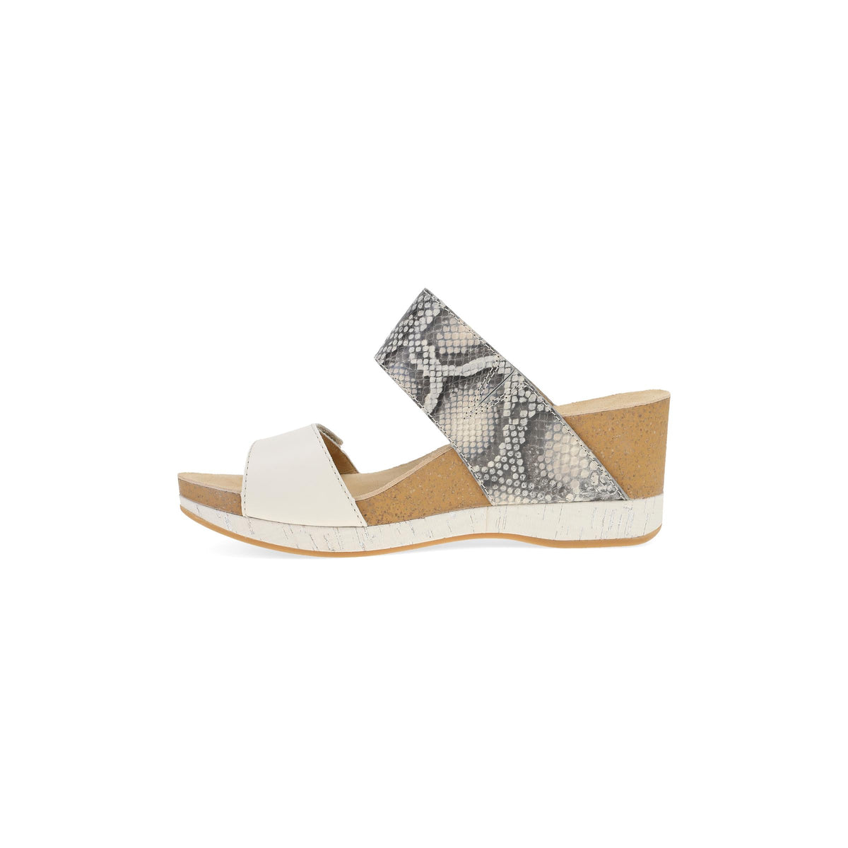 Side image of Shannon Snake/Ivory Leather