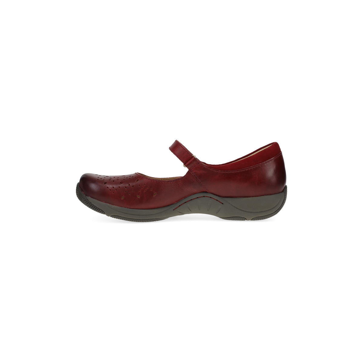 Side image of Stacy Red Waxy Burnished
