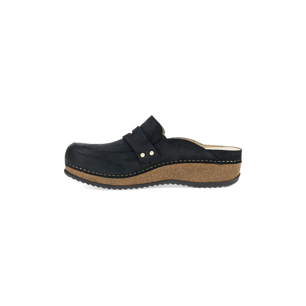 Side image of Maggy Clog Black Leather