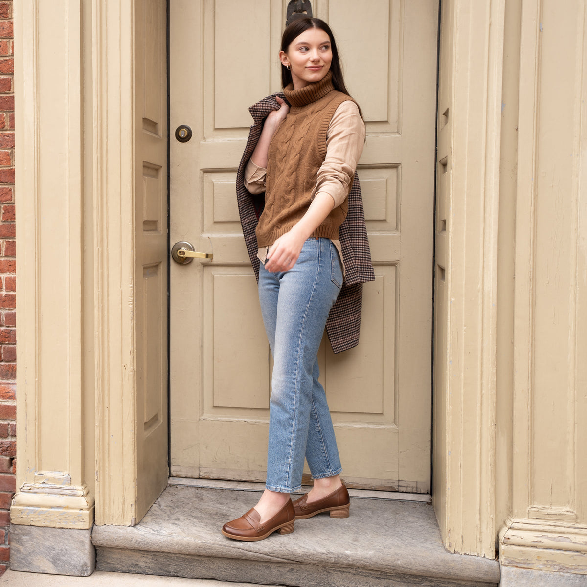 Danica Wide Tan Waterproof Burnished